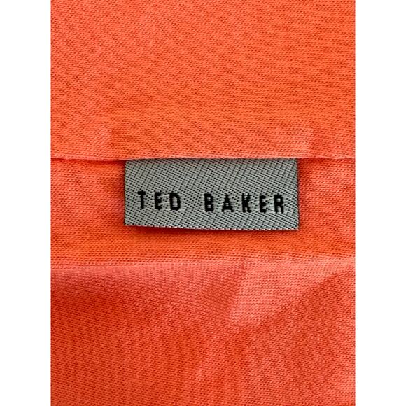 NWT Mens Ted Baker Tortila Polo Shirt with Birdseye Stripe Orange Sz 6 XXL US - Picture 10 of 12